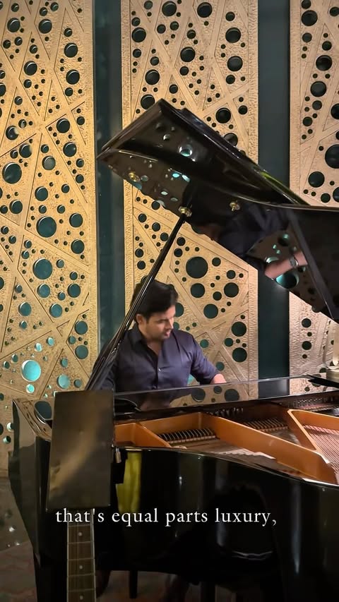 Instagram post by @manishchandrajwar for Hyatt Regency. Caption reads: [...] every detail at Single Malt, Hyatt Regency....