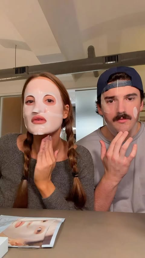 Instagram post by @haleyybaylee for Illiyoon. Caption reads: AD he’s learning the skincare now right....