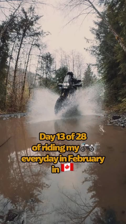 Instagram post by @barkbustershandguards for Flying Eyes Optics. Caption reads: Day 13 of 28 of riding my 🏍️ every day in....
