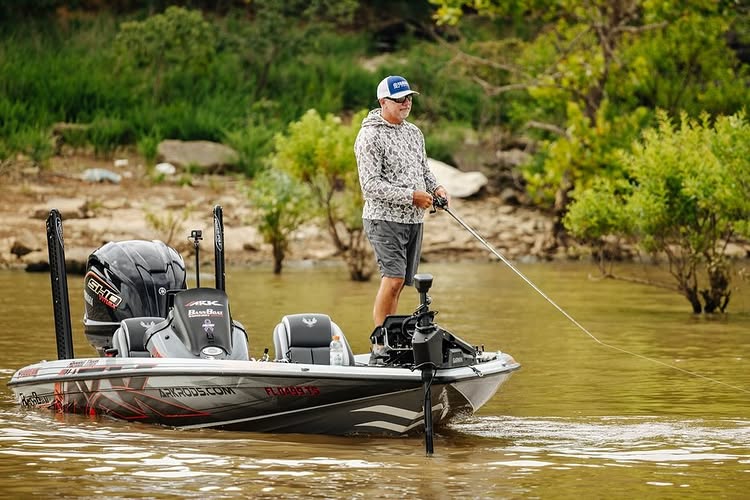 Instagram post by @randalltharp for ARK Rods. Caption reads: Ready to get back after it today. Boat 68 and due....