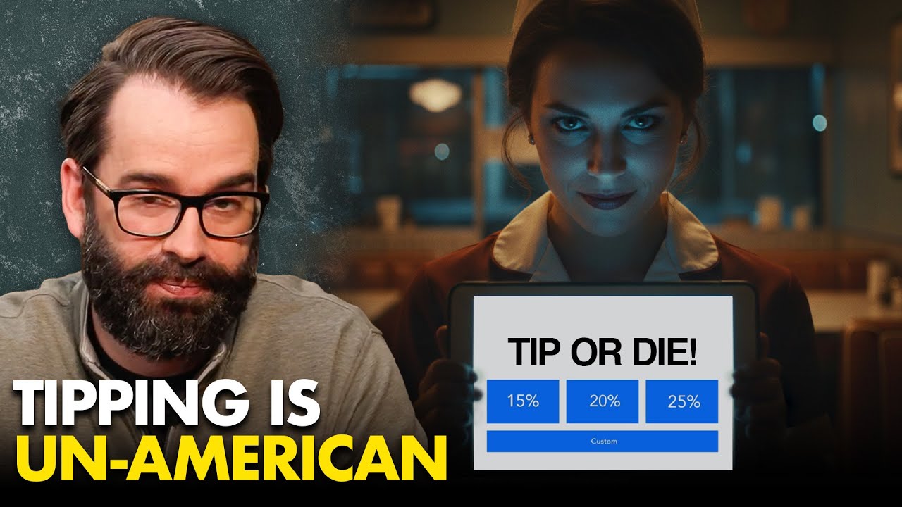 YouTube post by @MattWalsh for Hallow. Caption reads: The History Of Tipping Culture, And How We Got To....