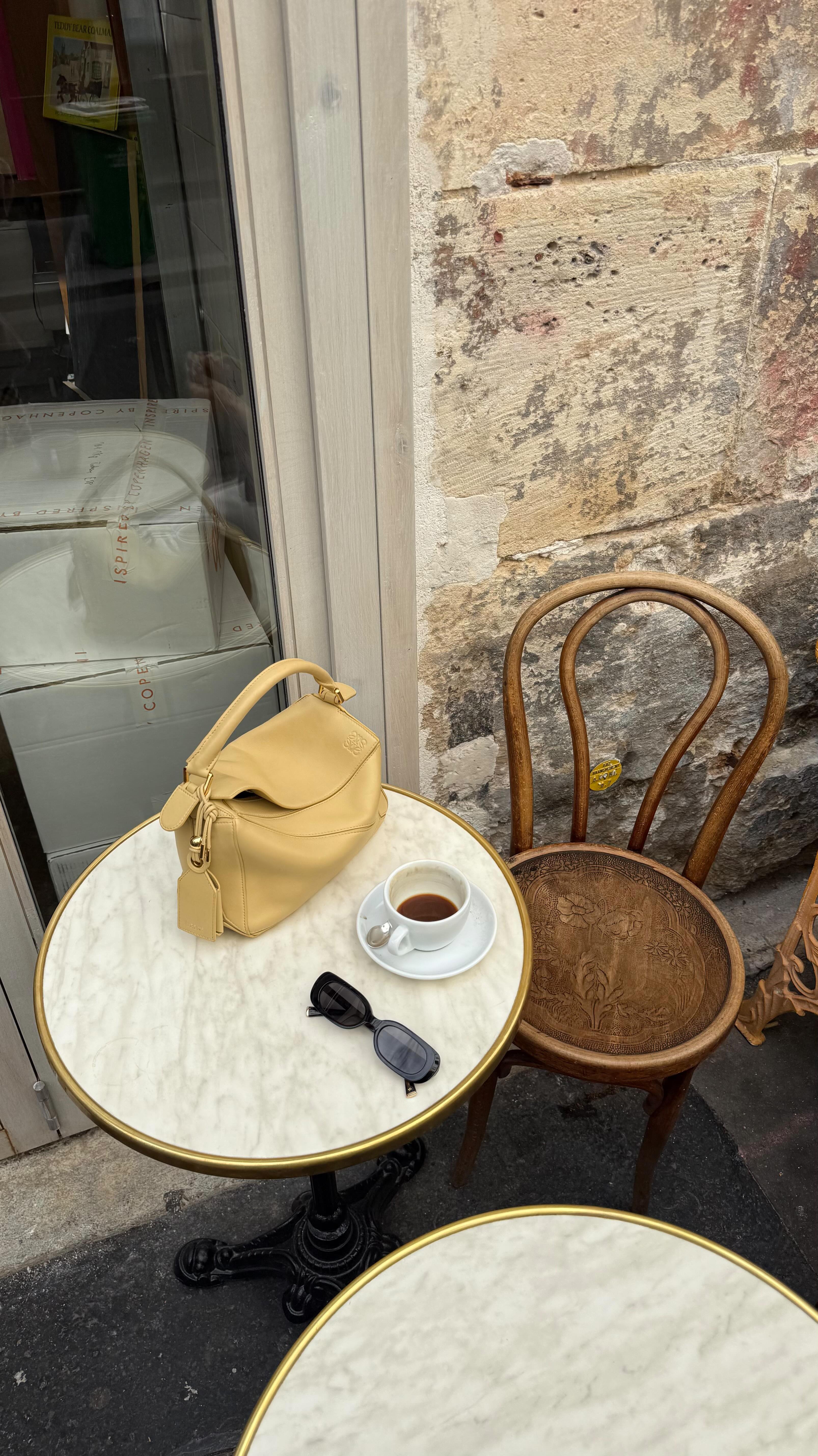 Instagram post by @sviridovskayasasha for DISSH. Caption reads: @dissh keeps me warm and stylish today ☕️.