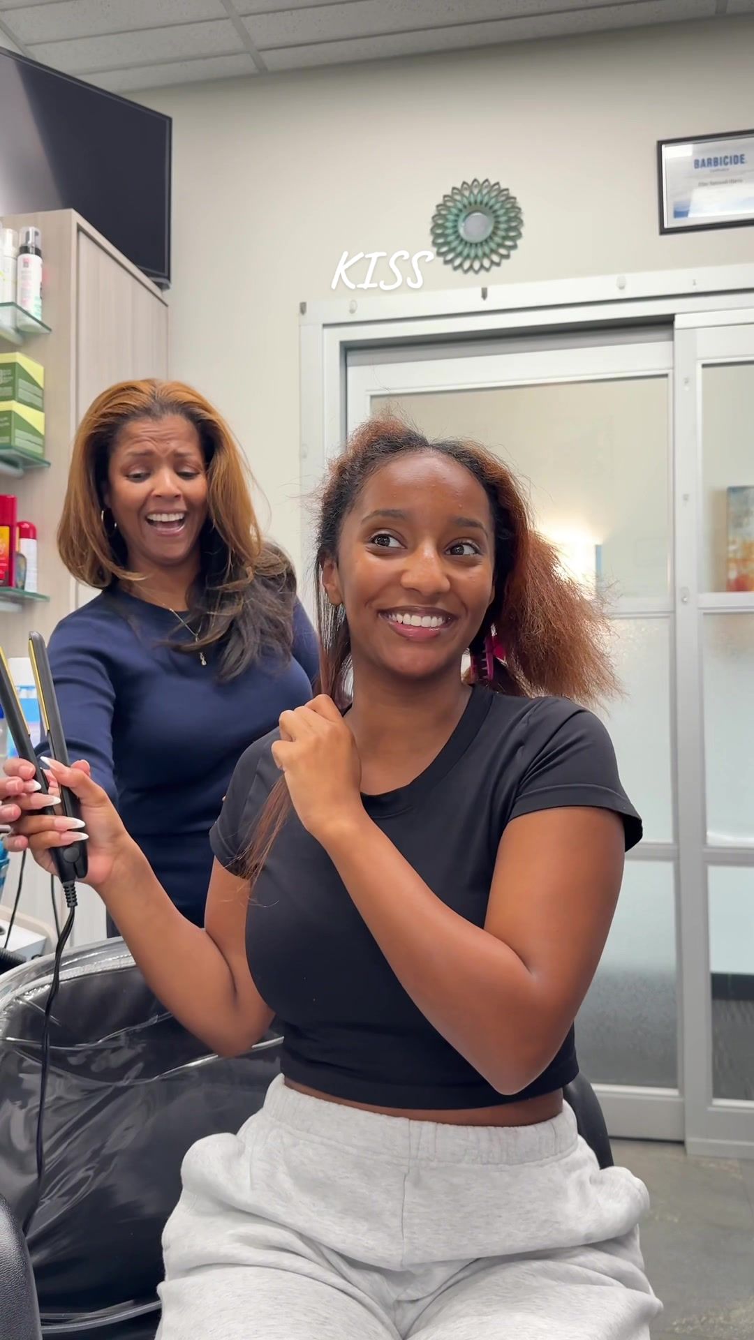 TikTok post by @samrawitmintesnot for Dollar General. Caption reads: silk press szn is upon us and this tutorial is....