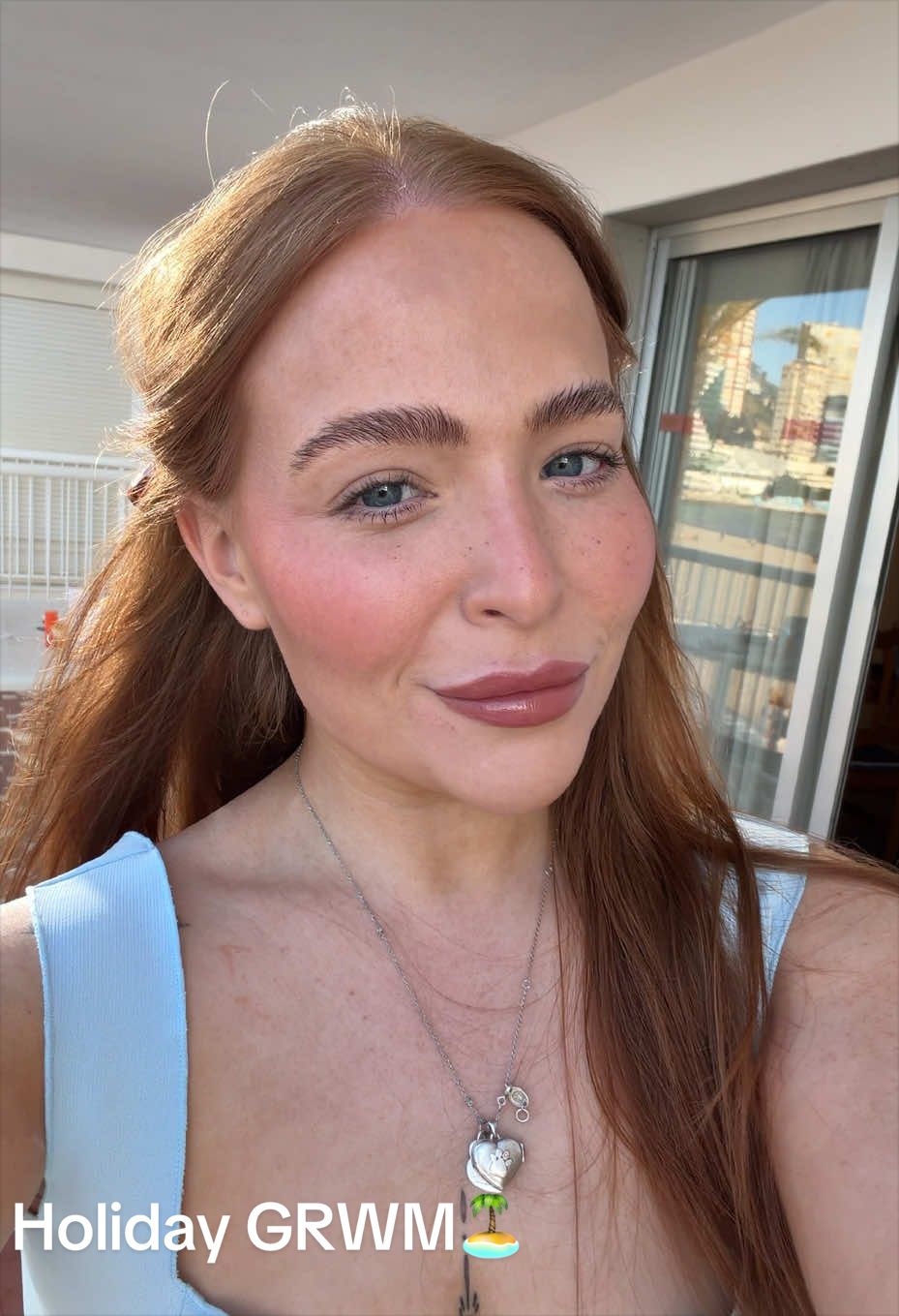 TikTok post by @caitlinlouisehughes for Jordana Ticia Cosmetics. Caption reads: [...] - shade 2 Duo blush shade 2 @Jordana Ticia....
