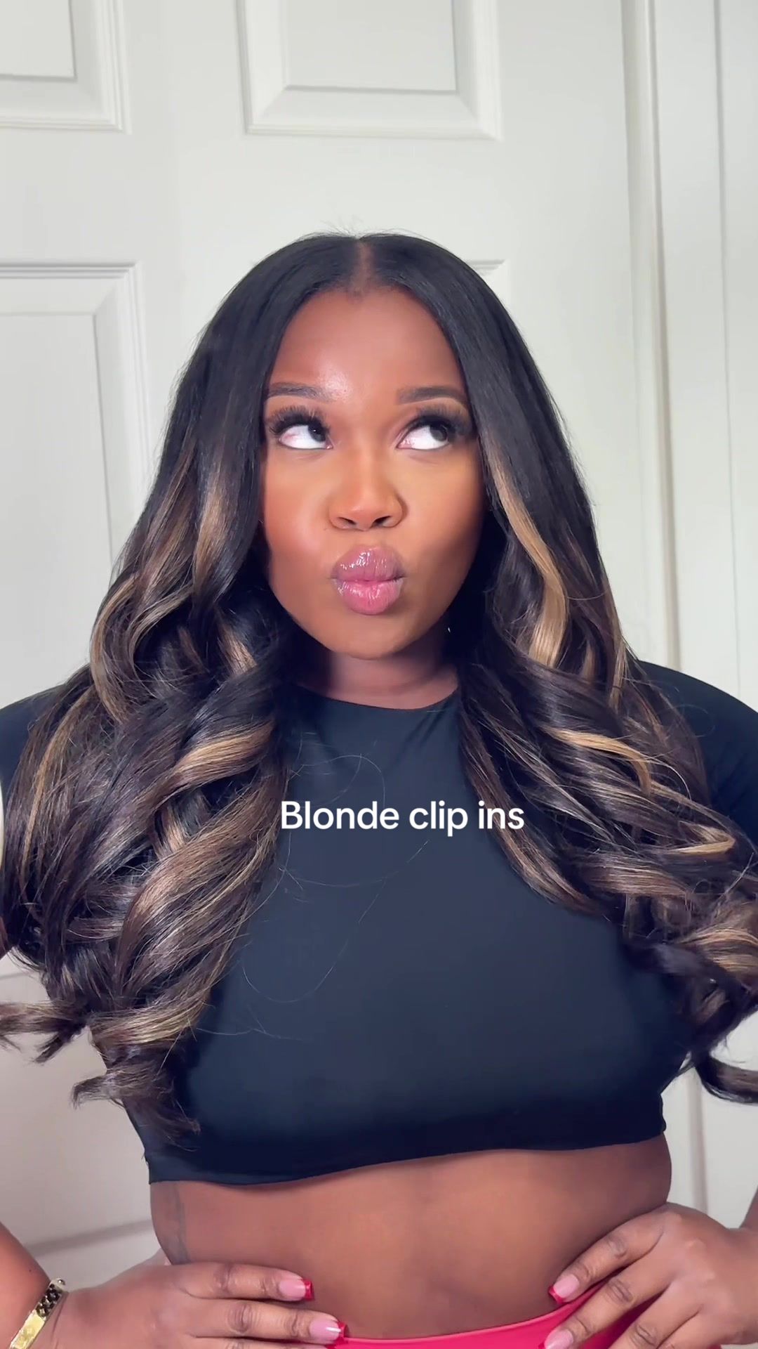 TikTok post by @finessaluxehair for Curlsqueen. Caption reads: I’m actually in love 🫢🥹😍 @curlsqueen....