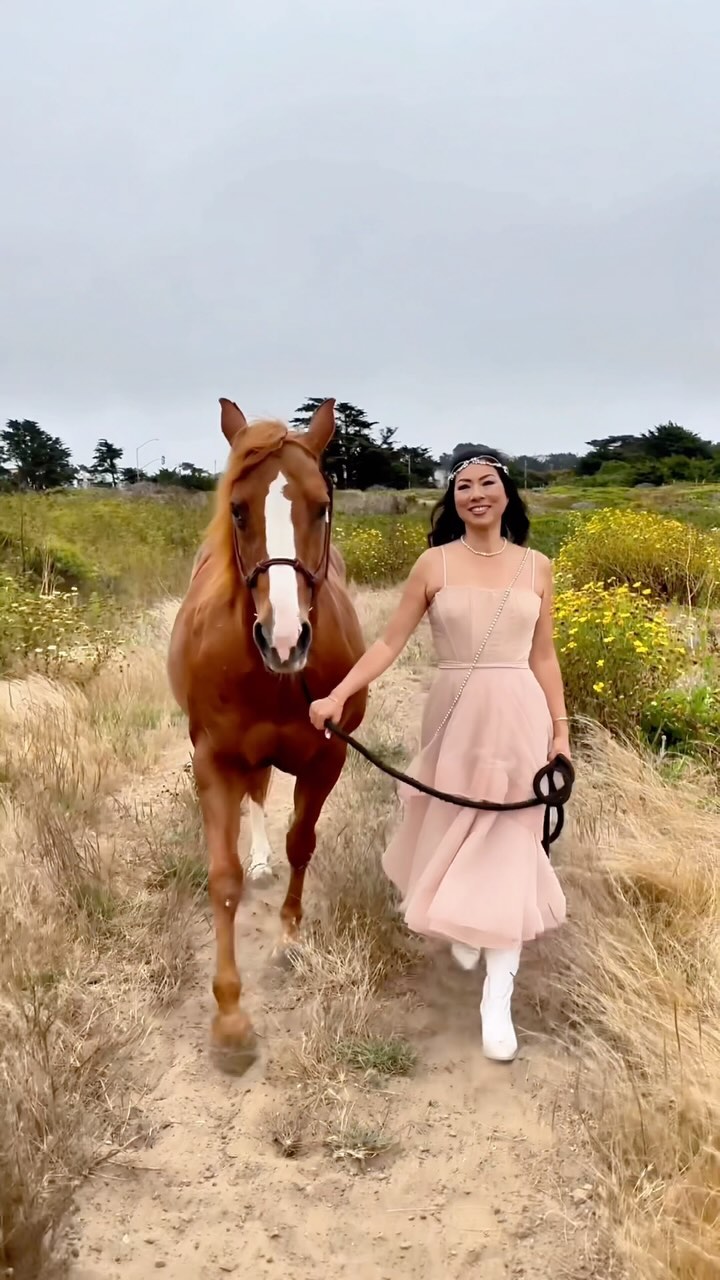 Instagram post by @sincerelysusye for BCBGMAXAZRIA. Caption reads: Today, I had an unforgettable photoshoot with a....