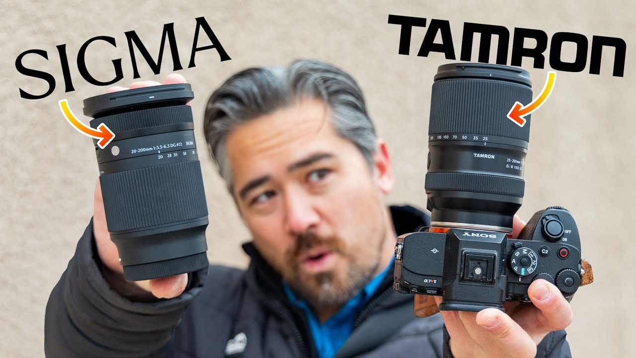 YouTube post by @PetaPixel for B&H Photo Video. Caption reads: Is the Tamron 25-200mm f/2.8-5.6 the Travel Zoom....
