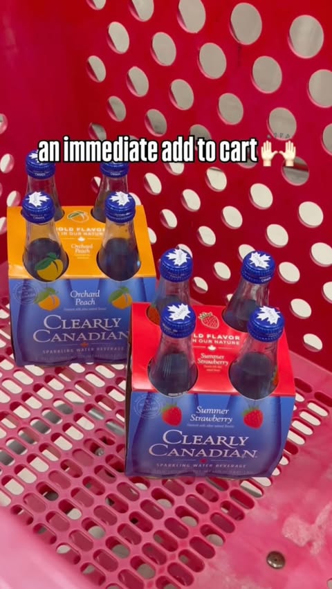 Instagram post by @totargetigo for Clearly Canadian. Caption reads: Wait... Clearly Canadian is now in Target?! [...].