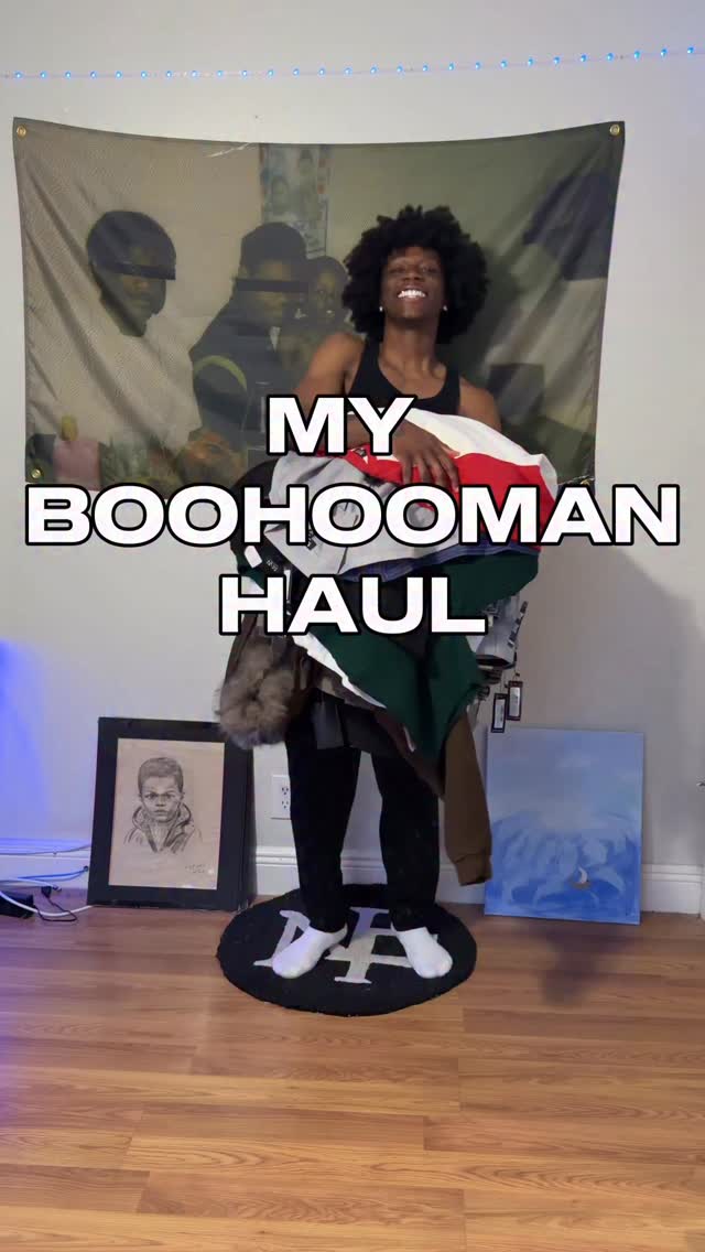 Instagram post by @sadiifr for boohooMAN. Caption reads: Yall gotta stop sleepin on @boohoomanofficial 🫡.