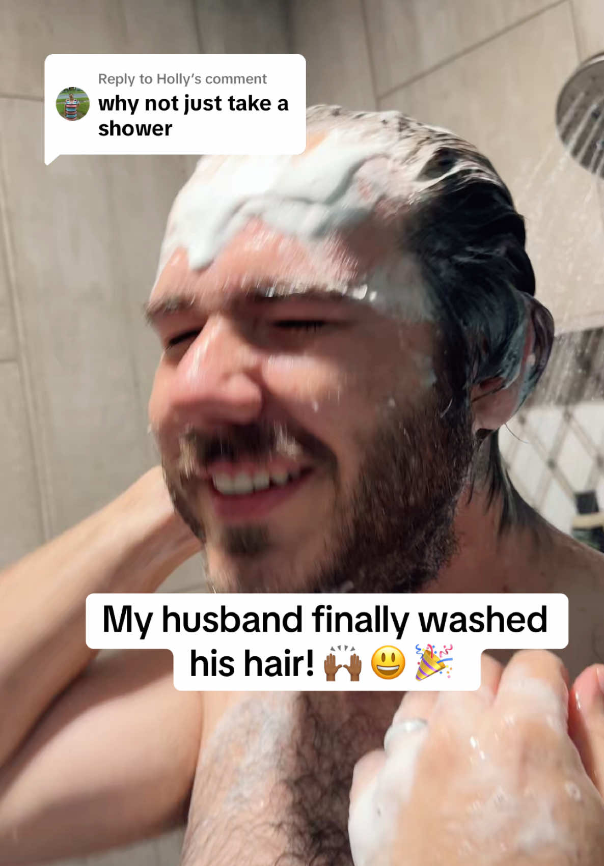 TikTok post by @mercy_festus for Tgideas Beauty. Caption reads: Replying to @Holly @Tgideas Beauty shampoo is so....