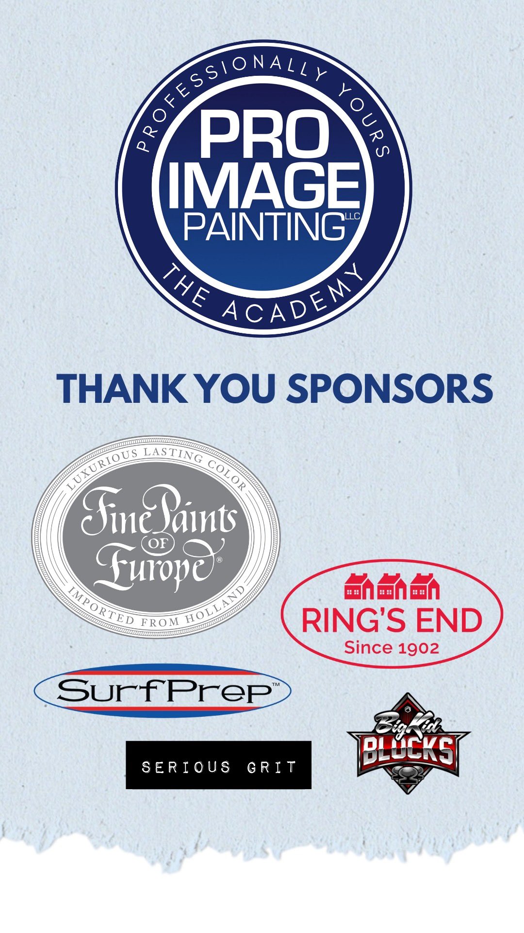 Instagram post by @proimage for SurfPrep sanding. Caption reads: We created The Academy at Pro Image Painting LLC....