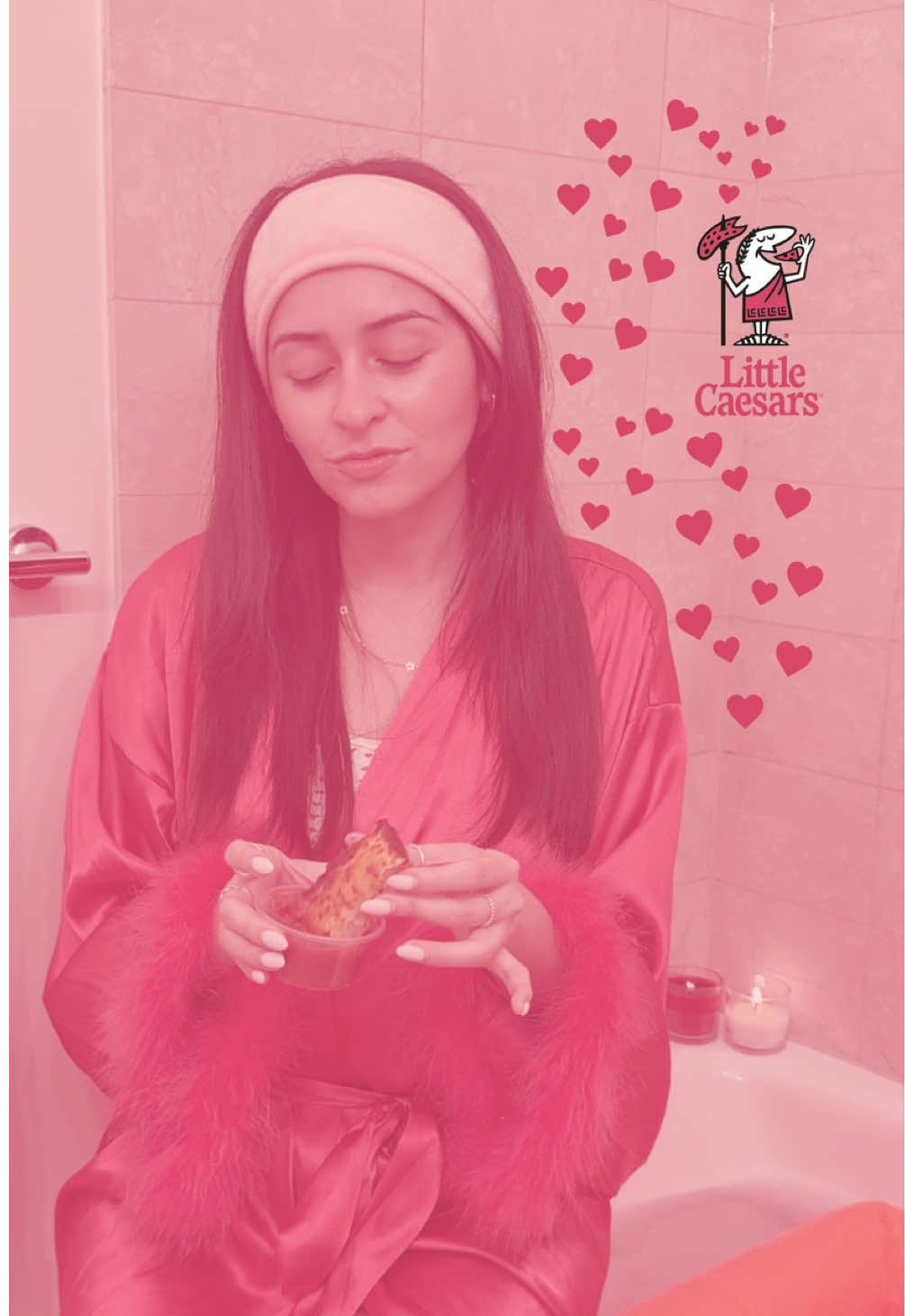 TikTok post by @danyella5000 for Little Caesars. Caption reads: #LittleCaesarsPartner my dream date 😍 @Little....