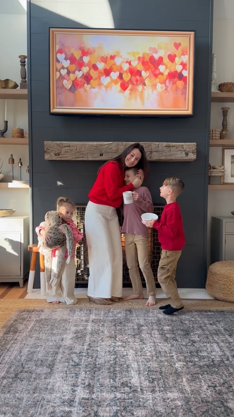 Instagram post by @thehawkins.onthehill for Personalization Mall. Caption reads: The season of LOVE! 
.
I adore my three Valentine....