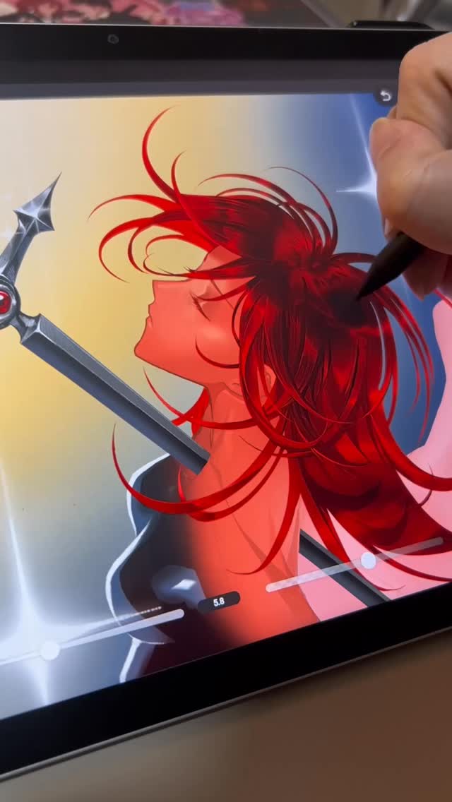 Instagram post by @sakyru for Wacom. Caption reads: Recently got the chance to create on @wacom's....