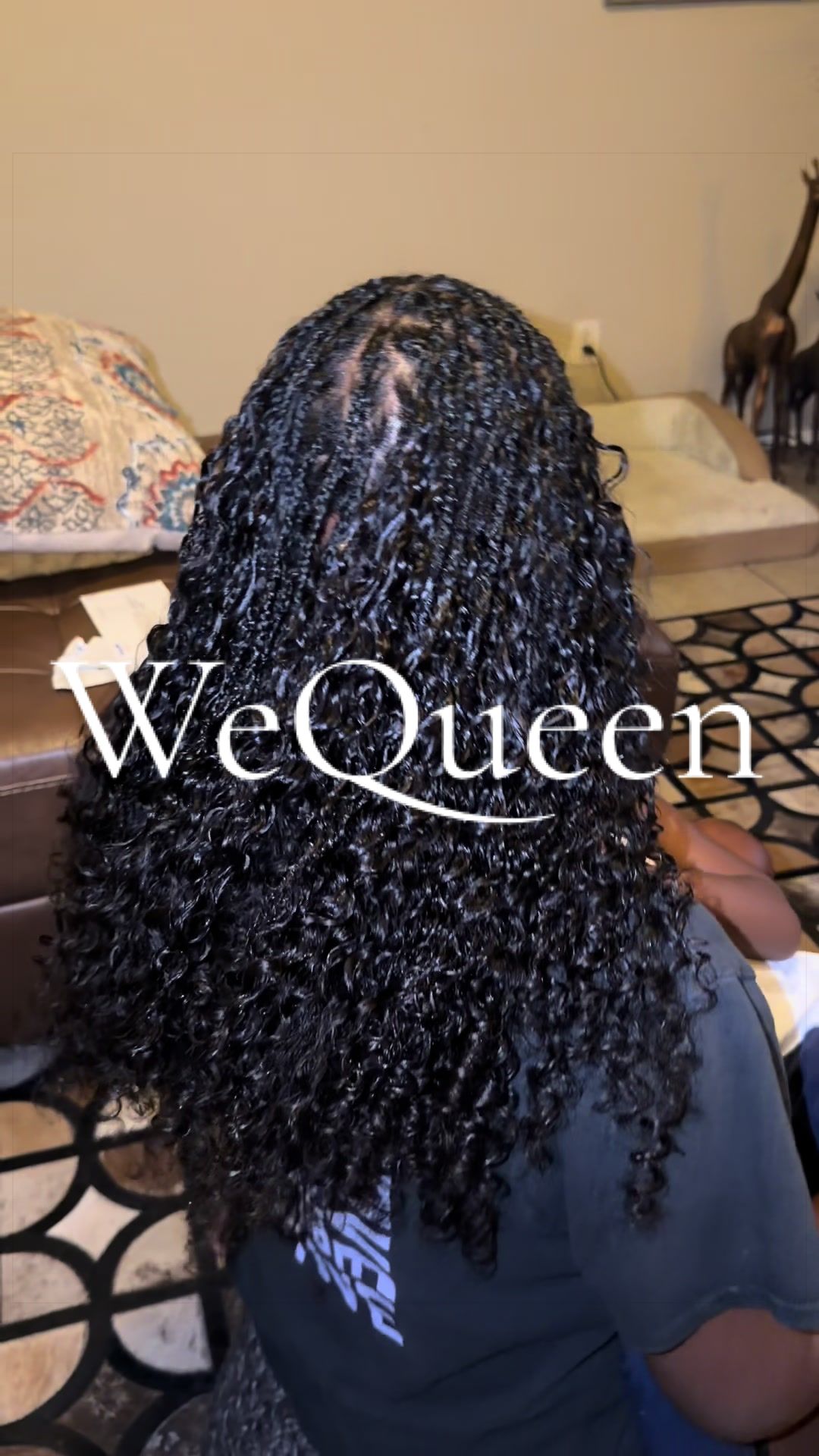 TikTok post by @theeetinymama for Wequeen. Caption reads: Part 2: The Finishing Look @Wequeenhair Burmese....