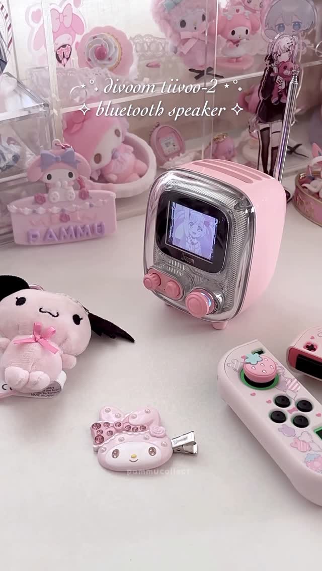 Instagram post by @pammucollect for Divoom. Caption reads: the coolest speaker is here ⊹ ࣪ ˖ ₊˚⊹⋆ 🫶🏻

today....