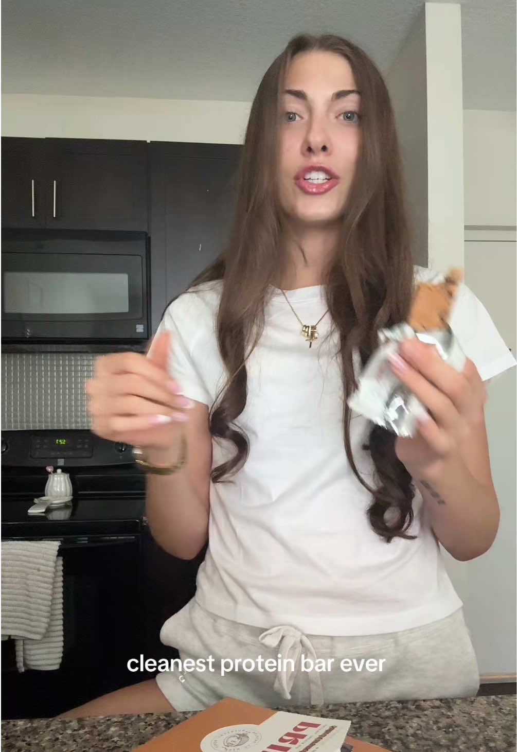 TikTok post by @autumnbouchard2 for PRIMA Ancestral Protein Bar. Caption reads: perfect clean protein @PRIMA Ancestral Protein Bar....