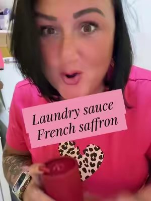 TikTok post by @ginasdiaries84 for Laundry Sauce. Caption reads: Love how the scent lasts for days @Laundry Sauce....