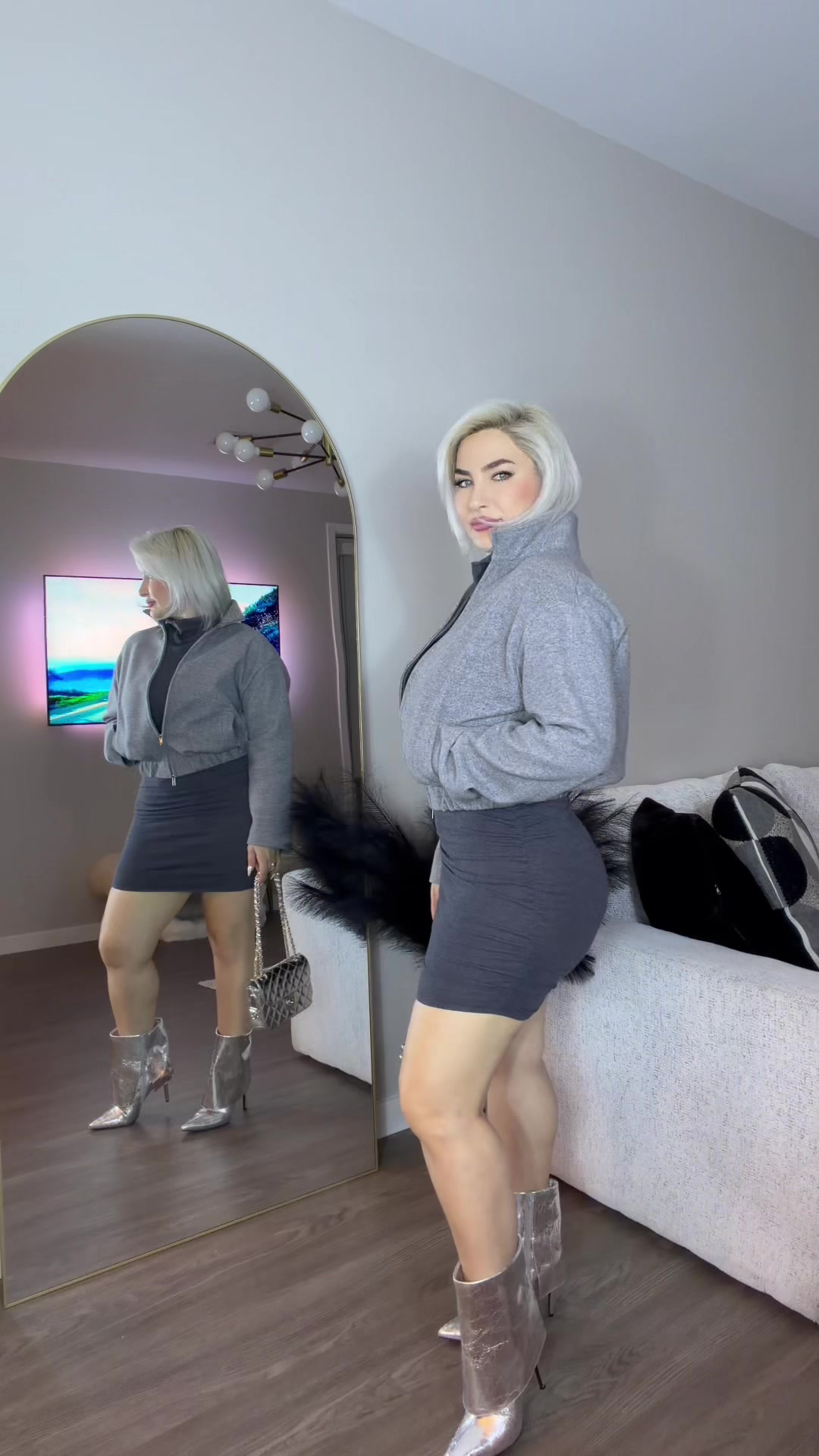 TikTok post by @margarita_gagyan for ZARA. Caption reads: [...] to attract the right energy 🛍️ Dress @ZARA....