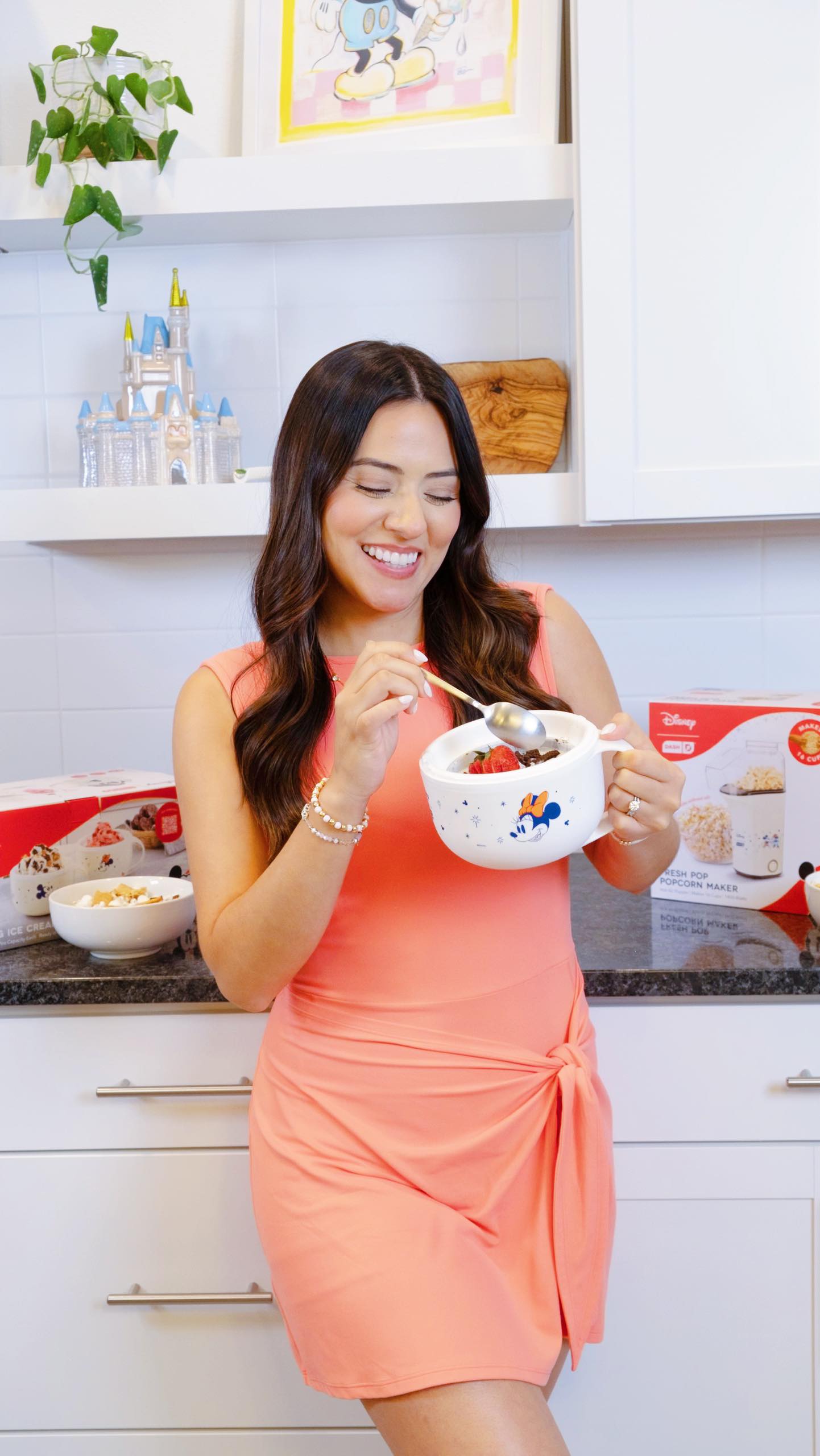 Instagram post by @andreaparkerson2 for Dash. Caption reads: [...] Mouse Popcorn & Ice Cream Makers from....