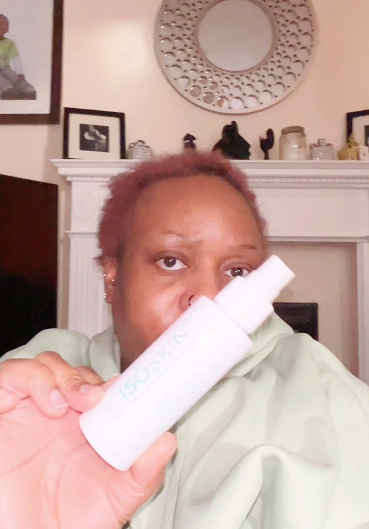 TikTok post by @valerie_mua for ISOCLEAN. Caption reads: This @ISOCLEAN hypochlorous spray does so [...].