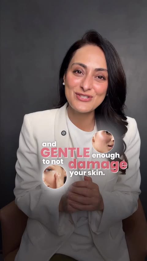 Instagram post by @dr.aanchal.md for Novology. Caption reads: [...] begins with a gentle formula....