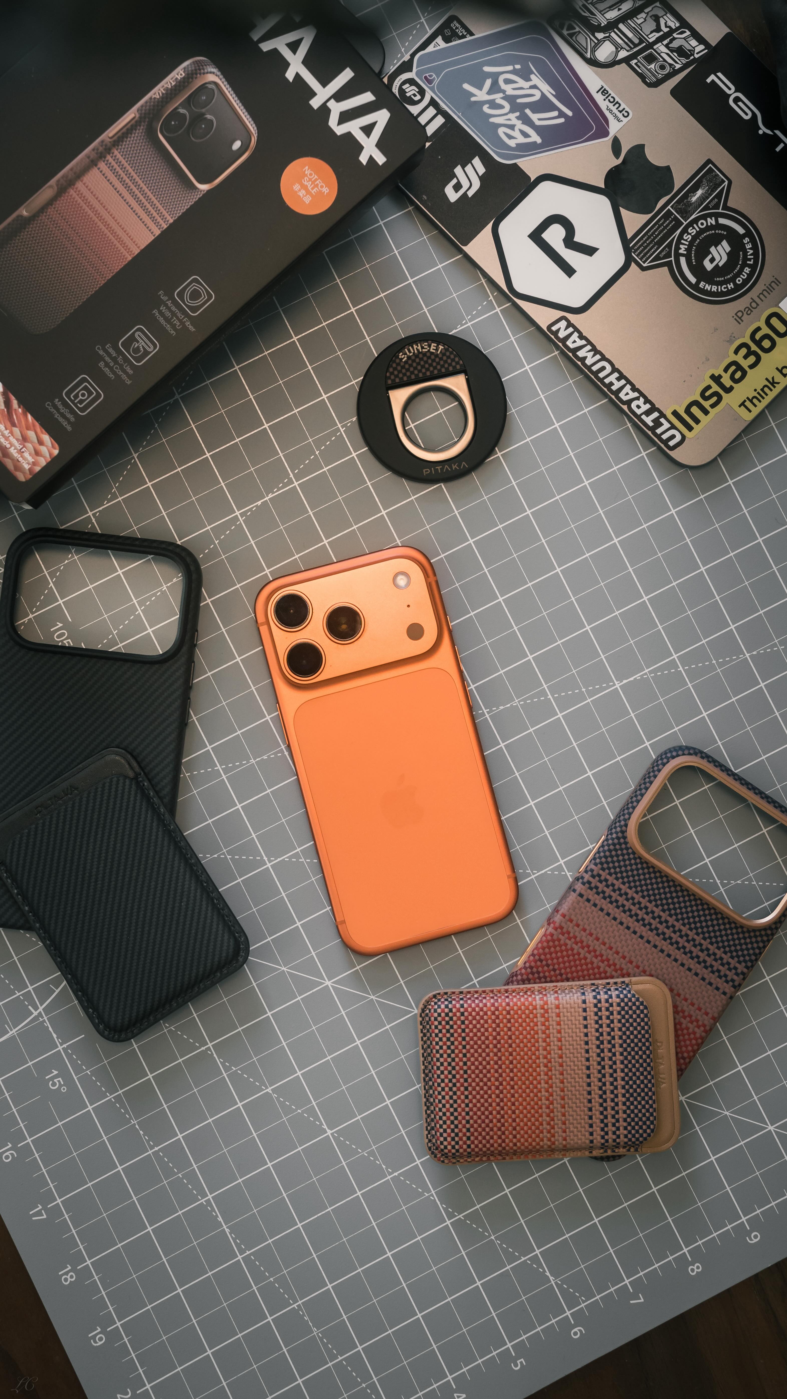 Instagram post by @lloydcarig for PITAKA. Caption reads: I love leather cases but there’s just something....