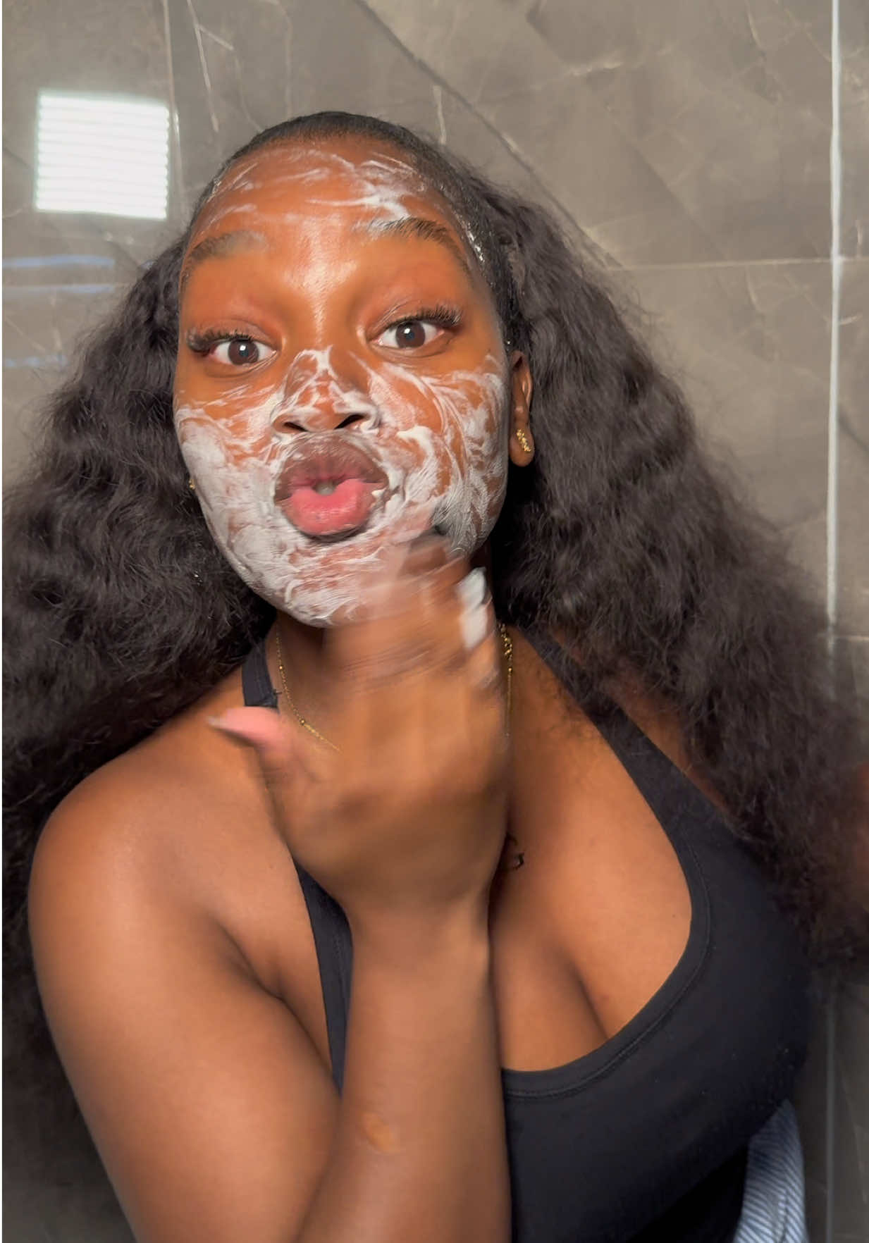 TikTok post by @garciaabrown_ for BYOMA. Caption reads: Skincare & 2000’s playlist on shuffle 🫧 @byoma....