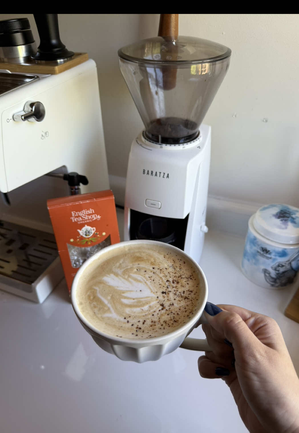 TikTok post by @constallen for Santa Isabel. Caption reads: Dirty chai latte 😍🤍 #chailatte #dirtychai....