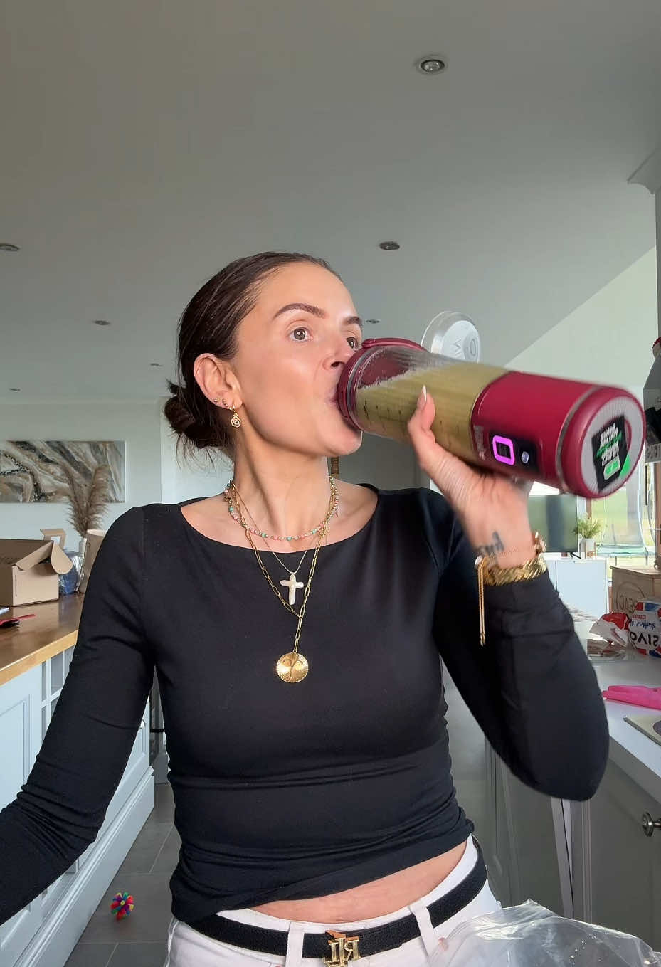 TikTok post by @stephanievavron for Free Soul. Caption reads: Guys have you tried these with apple juice 😍 WOW....