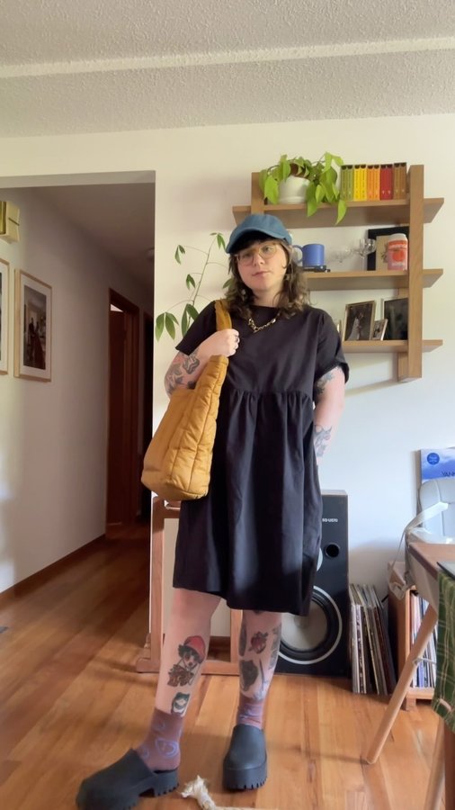 Instagram post by @asmallcloset for Tradlands. Caption reads: [...] the creative @shophoste) and dress is....