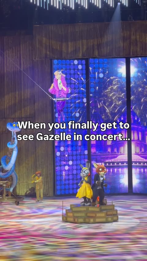 Instagram post by @thethemeparkdad for Disney On Ice. Caption reads: What a MOMENT with @disneyonice!!! 🪩🦊🐰 Disney....