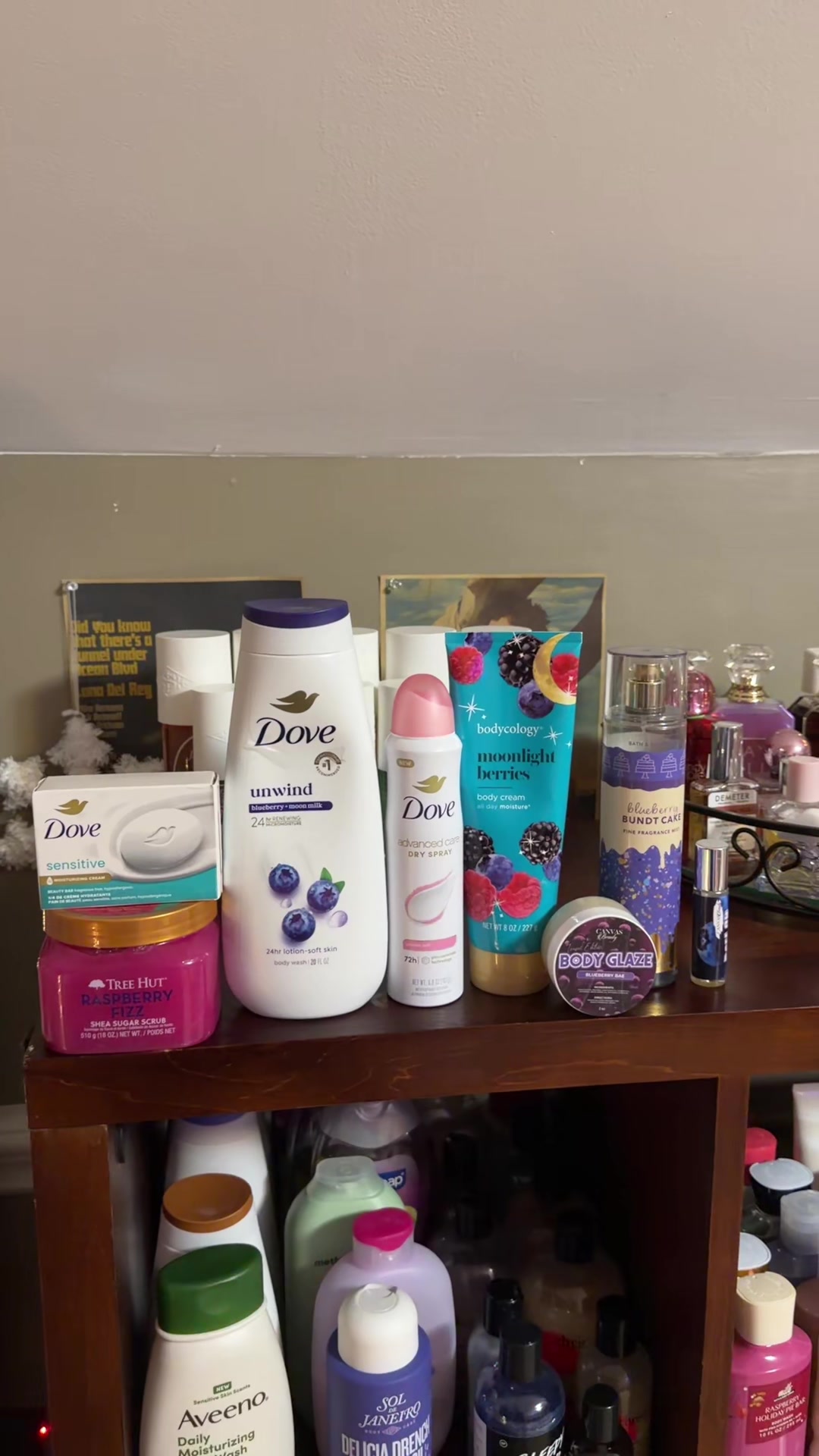 TikTok post by @kayliemcconnell4 for Canvas Beauty Brand. Caption reads: [...] Care @Tree Hut @Bodycology @CANVAS BEAUTY....