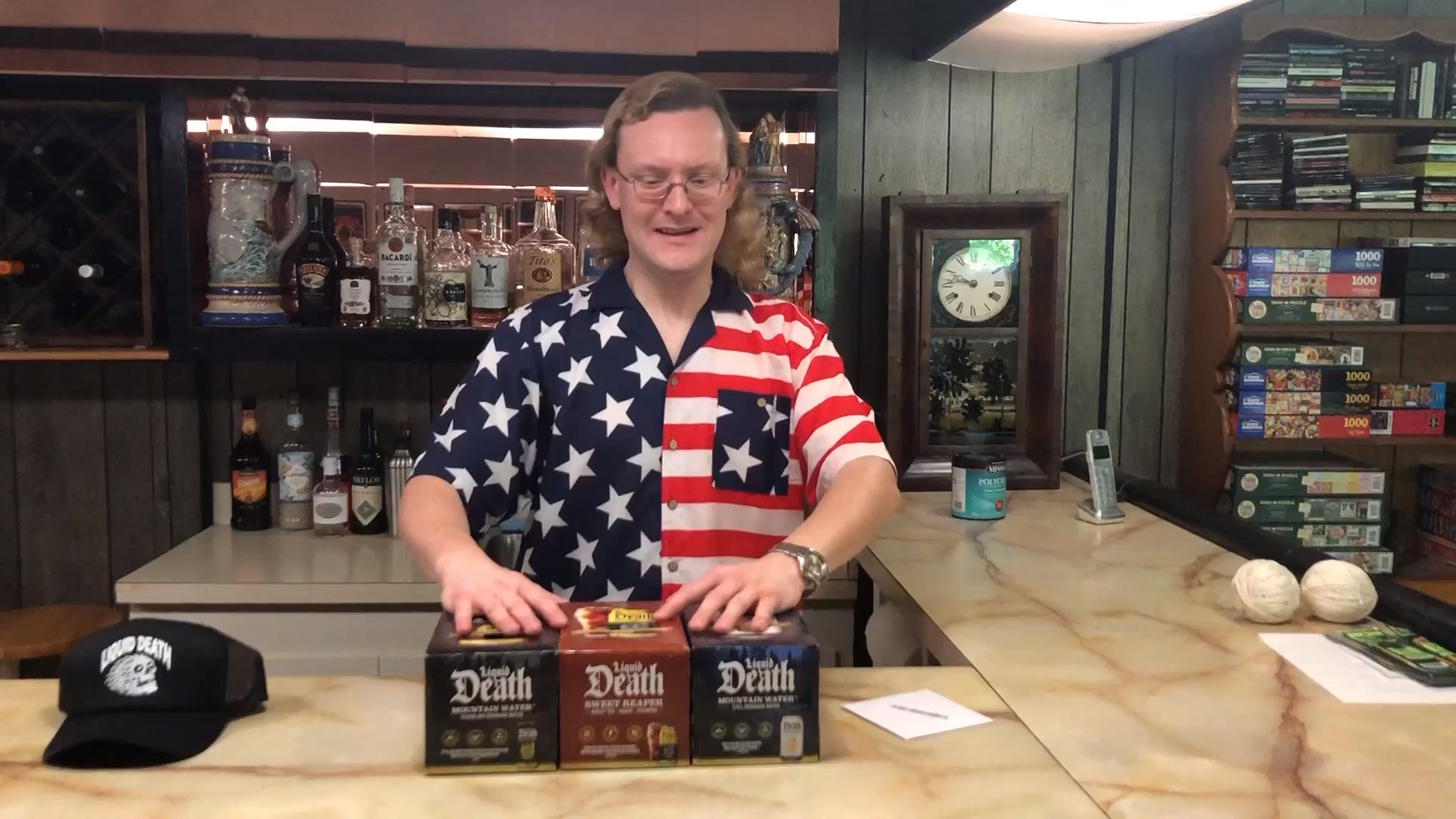 Instagram post by @jamesbjones87 for Liquid Death. Caption reads: I would like to thank the people at @liquiddeath....