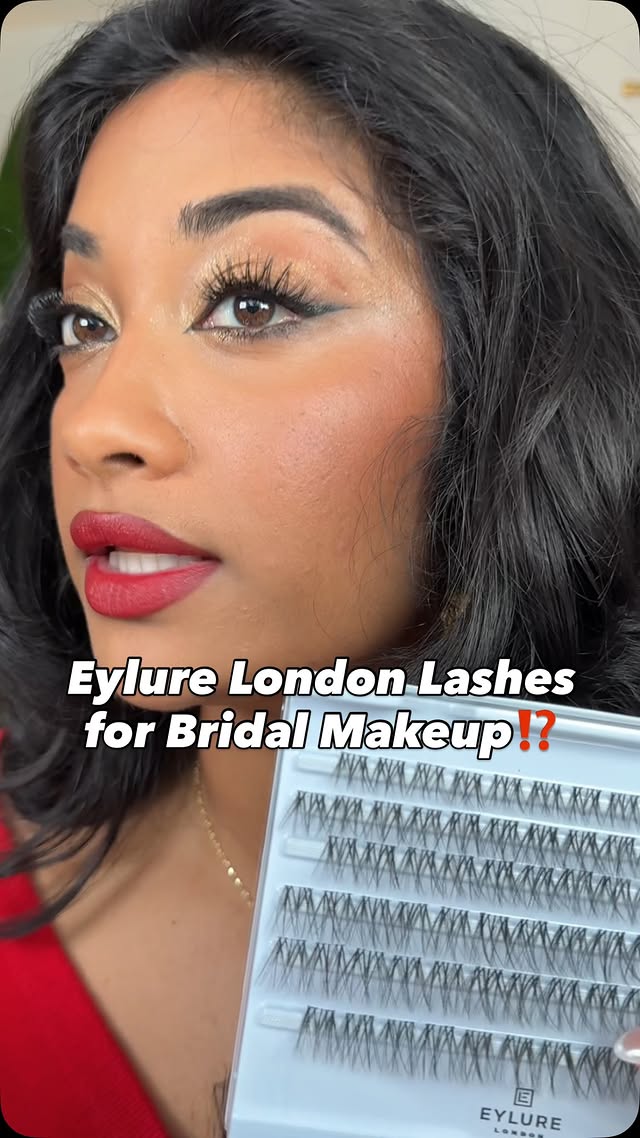 Instagram post by @monica.raviii for Eylure. Caption reads: [...] these affordable gorgeous ones from....