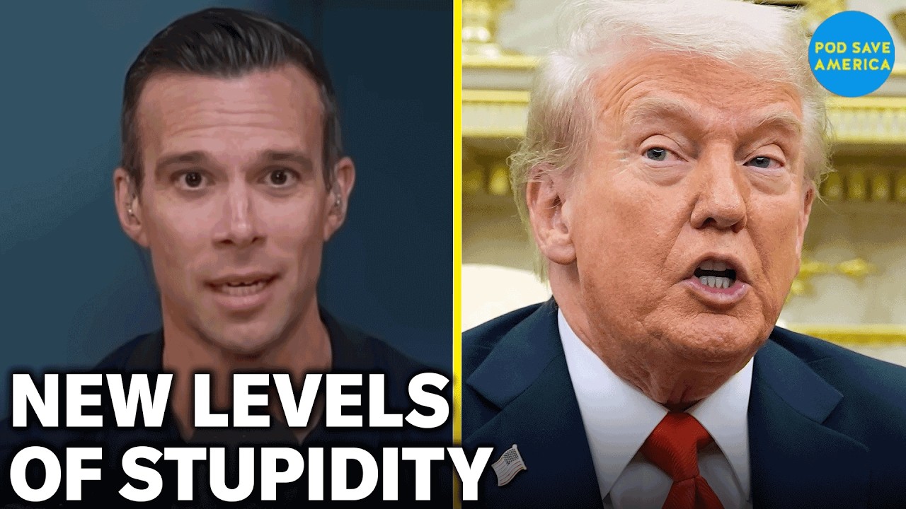 YouTube post by @podsaveamerica for Article. Caption reads: Trump Is Reaching New Levels Of Authoritarianism....