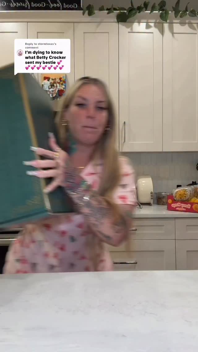 Instagram post by @itsmamacookie for Betty Crocker. Caption reads: let’s go! Betty Crocker call me big Betty! Baby!....