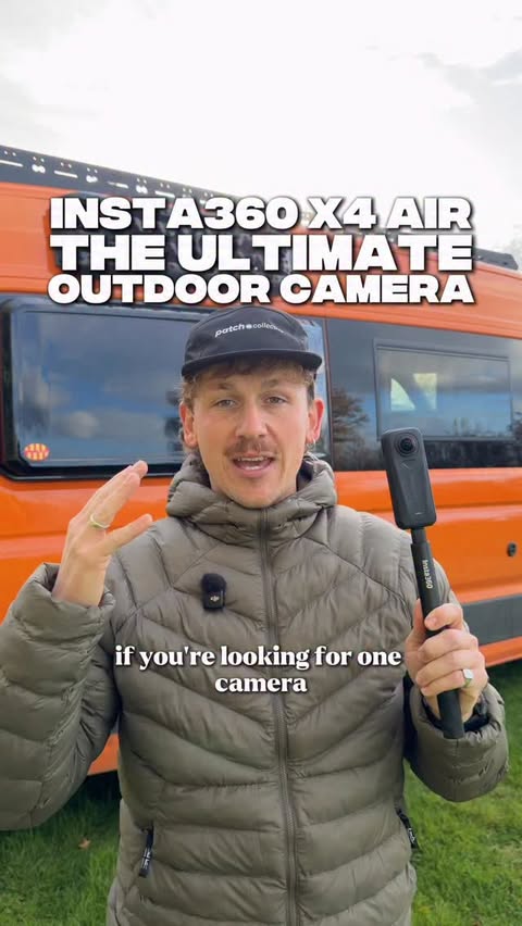 Instagram post by @willem.explores for Insta360. Caption reads: Your new solo adventure camera 

Insta360 have....