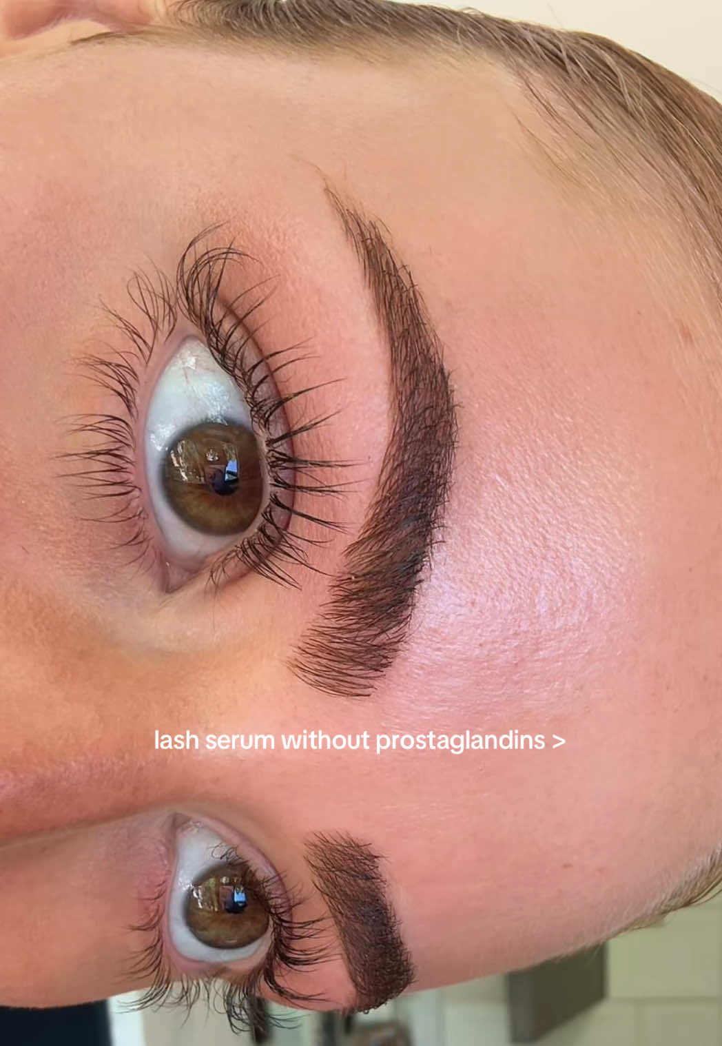 TikTok post by @itsaprilsanders for Babe Original. Caption reads: [...] #lashserumresults #babeoriginal....