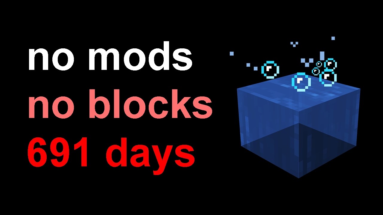 YouTube post by @Mogswamp for Holzkern. Caption reads: I Beat Minecraft With Just Liquid.