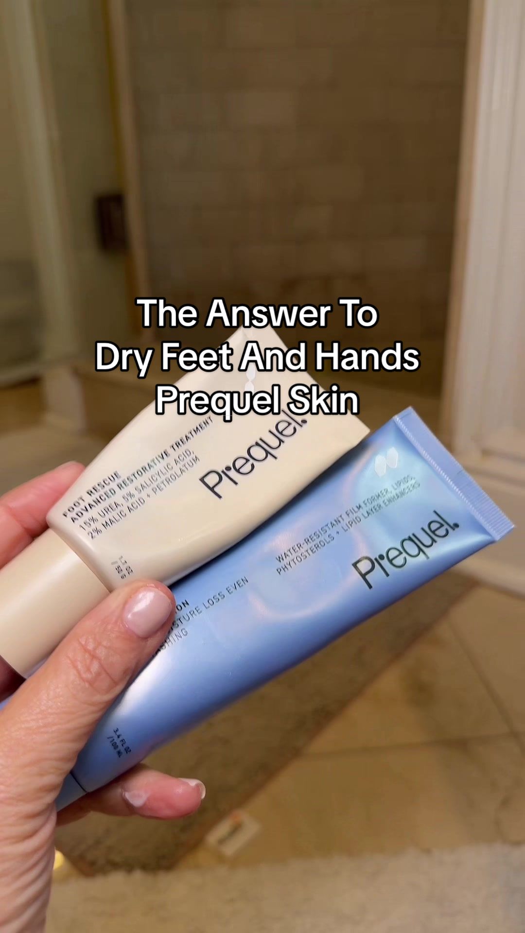 TikTok post by @myttshopfinds4 for Prequel Skin. Caption reads: [...] foot treatment bundle by @Prequelskin is on....