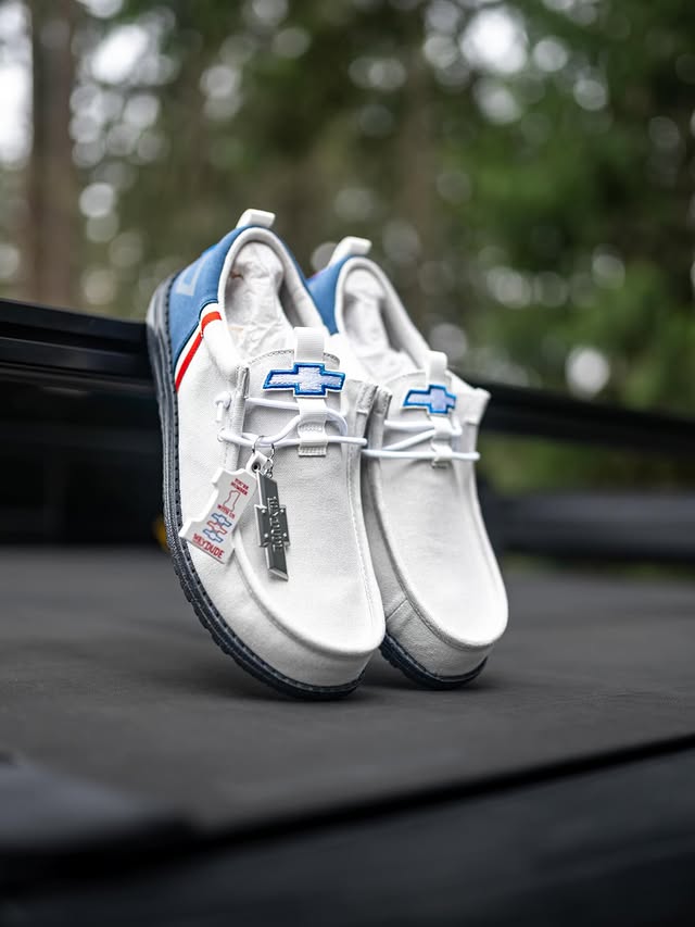 Instagram post by @purez71 for HEYDUDE. Caption reads: [...] drive comfortably with @chevrolet and....