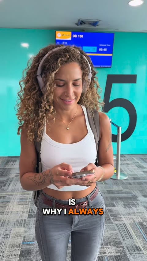 Instagram post by @mariathewild for Airalo. Caption reads: [...] unfortunately. That’s why I set up Airalo....