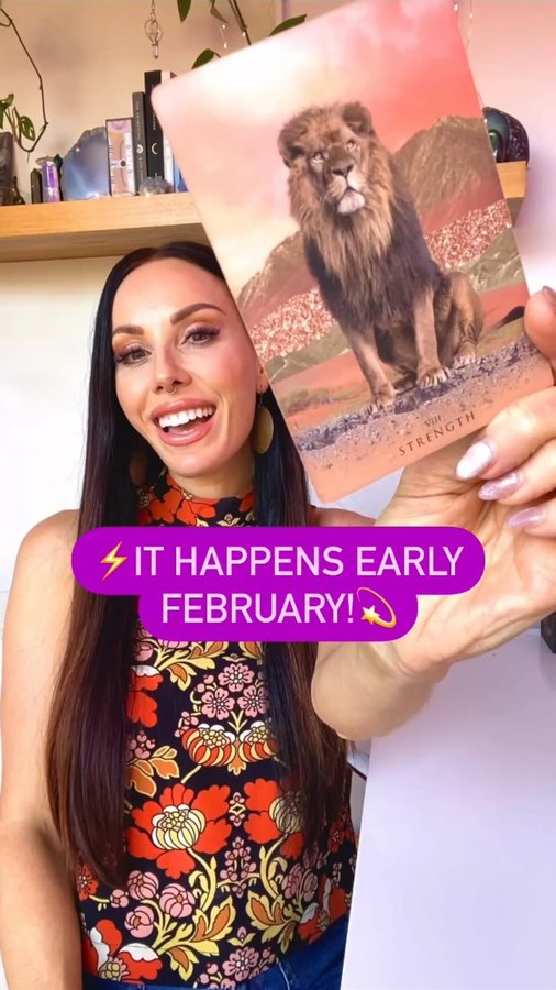Instagram post by @wild_lotus_tarot for Astrology.com. Caption reads: What will February bring for you?💫 Get immediate....