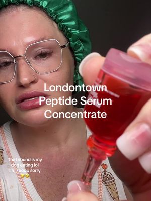 TikTok post by @jacqueline_wheeler for LONDONTOWN. Caption reads: @LondontownUSA Peptide Serum Concentrate 💅✨ A....