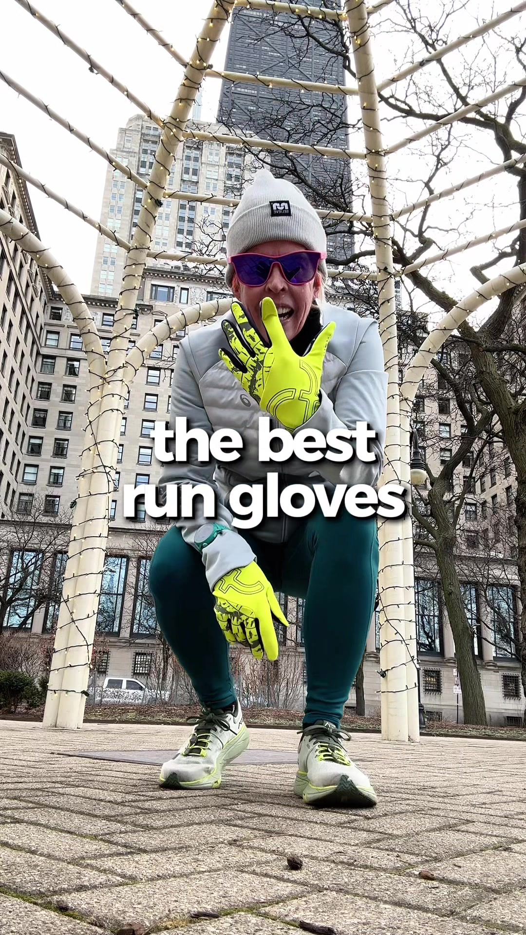 TikTok post by @cynthiajwheeler for FlipBelt. Caption reads: [...] Chicago weather🥶 I stand by these @FlipBelt....