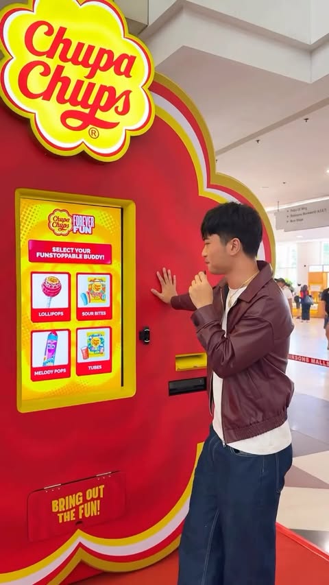 Instagram post by @jace.alibarbar for Chupa Chups. Caption reads: [...] sweeter. Escape to Forever Fun with Chupa....