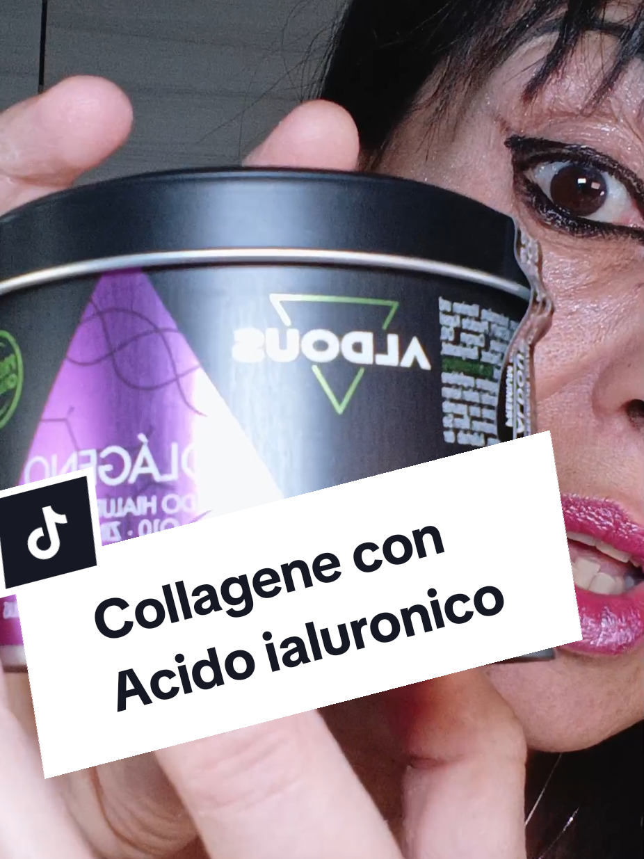 TikTok post by @maria_rovetto76 for Aldous Bio. Caption reads: #I Collagene con Acido Ialuronico – 120 Capsule –....