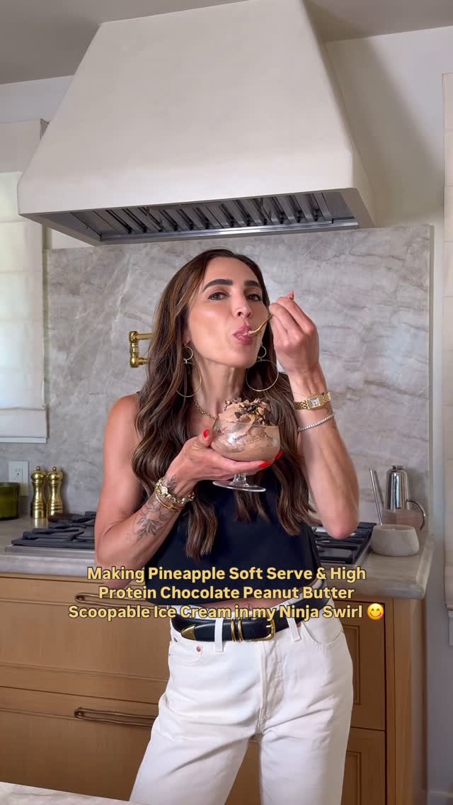 Instagram post by an influencer for Ninja Kitchen. Caption reads: [...] CREAM 🍨 made in my fav @ninjakitchen Ninja....