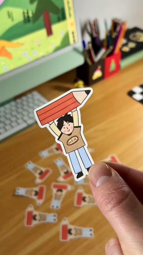 Instagram post by @konistudio for Paperlike. Caption reads: [...] screen protector, grip and tip from....